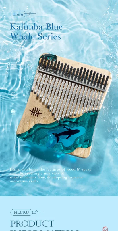 Hluru-17-Key-Deep-Sea-Whale-Kalimba-Ergonomic-Beechwood-and Resin-1
