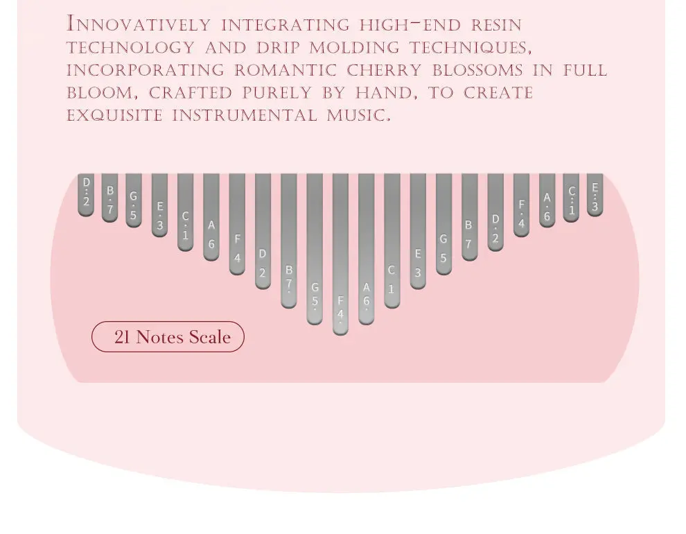 Hluru-17-Key-Solid-Body-Resin-Kalimba-Sakura-Pink_6