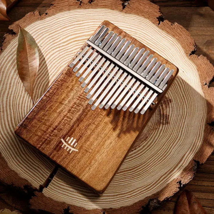 17/21 Key Bottom Soundhole Kalimba African Walnut Hluru - Image 22