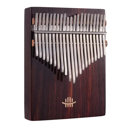 17/21 Key Bottom Soundhole Kalimba African Walnut Hluru - Image 13