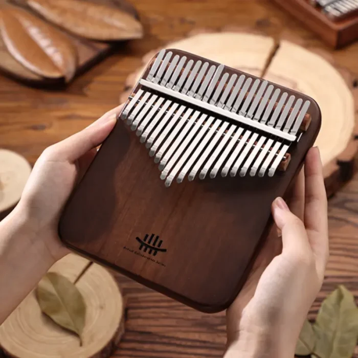 Hluru 21-Key African Walnut Kalimba - Solid Body - Image 2