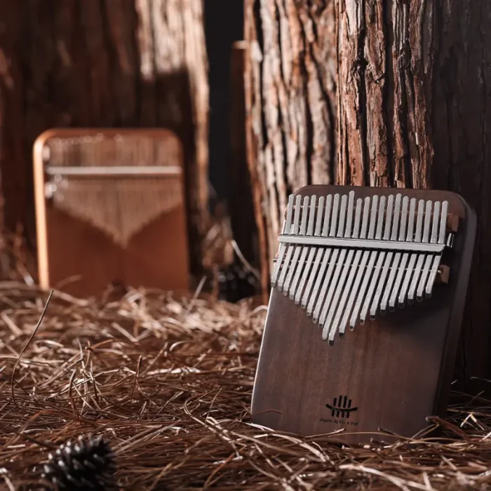 Hluru 21-Key African Walnut Kalimba - Solid Body - Image 6