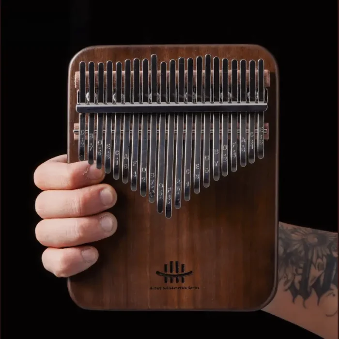 Hluru 21-Key African Walnut Kalimba - Solid Body - Image 3