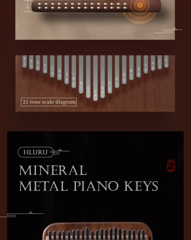 hluru-21-key-solid-body-kalimba-african-walnut-details-11