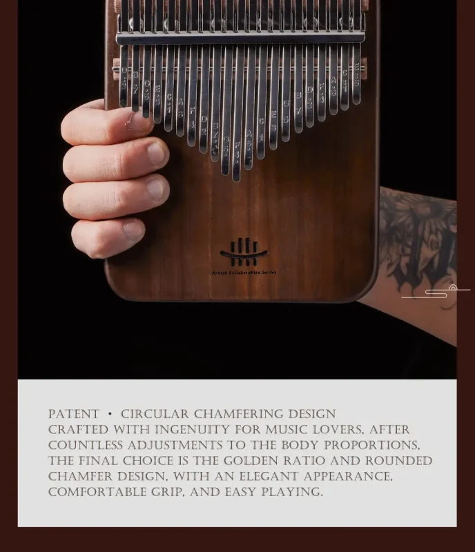 hluru-21-key-solid-body-kalimba-african-walnut-details-12