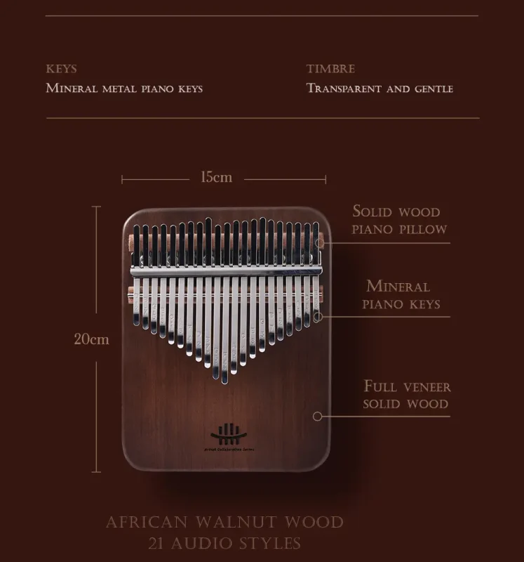 hluru-21-key-solid-body-kalimba-african-walnut-details-5