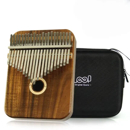 21 key Acacia wood Kalimba by LOOP, acoustic thumb piano with smooth finish