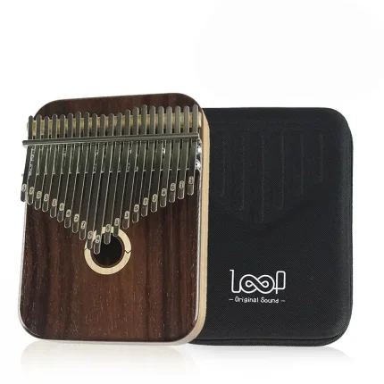 21 key Rosewood Kalimba with upgraded metal bridge by LOOP, acoustic thumb piano instrument