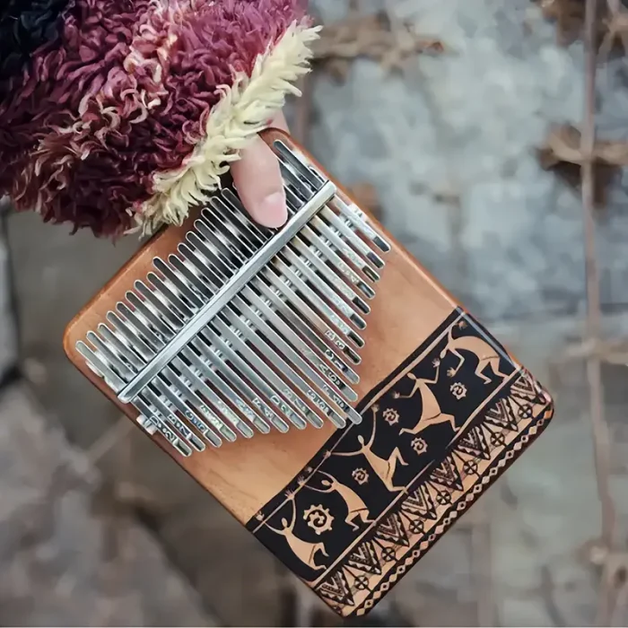 "African Dancer" 21-Key Mahogany Kalimba - Image 8