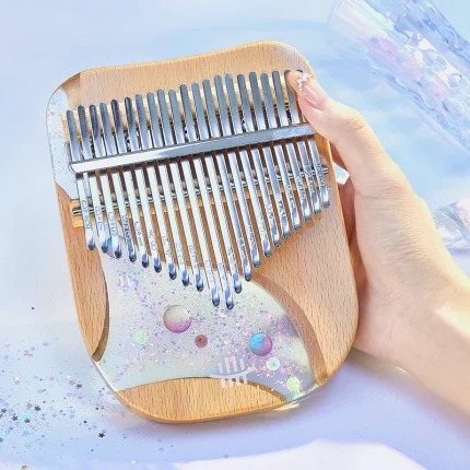 "Stardust Galaxy" 17/21 Key Transparent Resin Kalimba - Image 5
